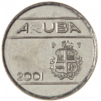 Монета Аруба 5 центов 2001