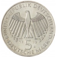Германия 5 марок 1973 125 лет со дня открытия Национального Собрания