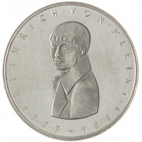 Монета Германия 5 марок 1977 200 лет со дня рождения Генриха фон Клейста