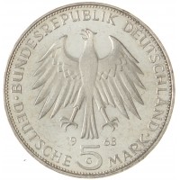 Германия 5 марок 1968 500 лет со дня смерти Иоганна Гутенберга