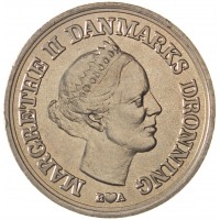 Монета Дания 10 крон 1986 18 лет со дня рождения Кронпринца Фредерика