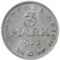Германия 3 марки 1922