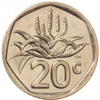 Монета ЮАР 20 центов 2023