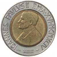 Монета Ватикан 500 лир 1994