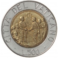 Монета Ватикан 500 лир 1994