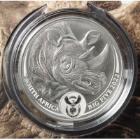 Монета ЮАР 5 рандов 2022 Большая Пятерка - Носорог