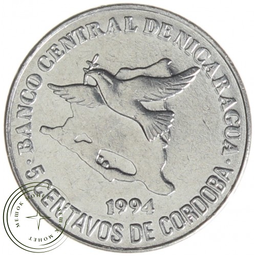 Никарагуа 5 сентаво 1994 — 937040029