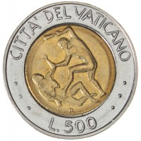 Монета Ватикан 500 лир 1995