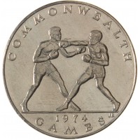 Монета Самоа 1 тала 1974 Х Игры Содружества