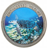 Монета Палау 1 доллар 2008 Вымирающие виды - Бисса
