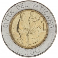 Монета Ватикан 500 лир 1986