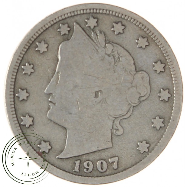 США 5 центов 1907