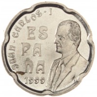 Монета Испания 50 песет 1999