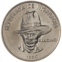 Монета Никарагуа 1 кордоба 1980