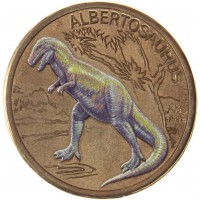 Монета Новая Каледония Остров Иль-де-Пен 10 франков 2024 Альбертозавр