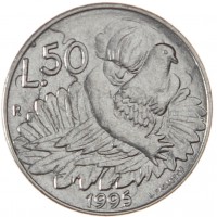Монета Сан-Марино 50 лир 1995