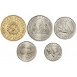 Тонга набор 5 монет 5, 10, 20, 50 сенити и 1 паанга 2015