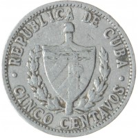 Монета Куба 5 сентаво 1963