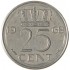 Нидерланды 25 центов 1968