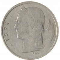 Монета Бельгия 1 франк 1974