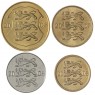 Эстония набор 4 монеты 10, 20, 50 сенти и 1 крона 2006 - 2008 