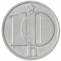 Монета Чехословакия 10 геллеров 1981