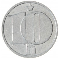 Монета Чехословакия 10 геллеров 1981