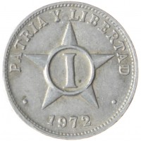 Монета Куба 1 сентаво 1972