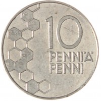 Монета Финляндия 10 пенни 1993