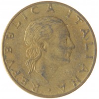 Монета Италия 200 лир 1983