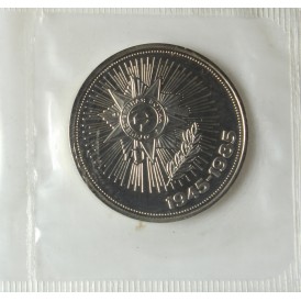 Монета 1 рубль 1985 40 лет Победы PROOF Стародел в запайке