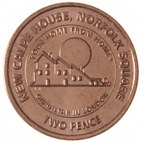 Монета Гибралтар 2 пенса 2018 Дом на площади Норфолк