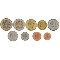 Малави набор 9 монет 1, 2, 5, 10, 20, 50 тамбала и 1, 5, 10 квача 1995 - 2006