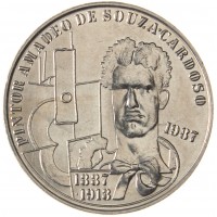 Монета Португалия 100 эскудо 1987 100 лет со дня рождения Амадеу ди Соуза-Кардозу