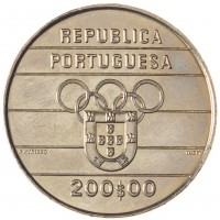 Португалия 200 эскудо 1992 XXV летние Олимпийские Игры в Барселоне 1992