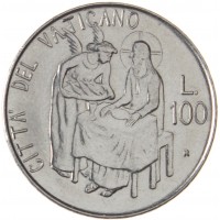Монета Ватикан 100 лир 1981