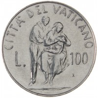 Монета Ватикан 100 лир 1982