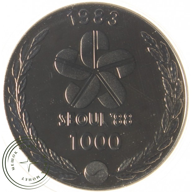 Южная Корея 1000 вон 1983 XXIV летние Олимпийские Игры в Сеуле 1988 - Барабанщики