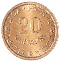 Монета Мозамбик 20 сентаво 1974