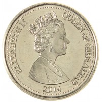 Монета Гибралтар 1 фунт 2014
