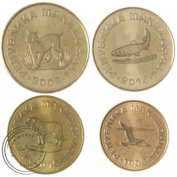 Македония набор 4 монеты 1993 - 2016