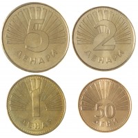 Македония набор 4 монеты 1993 - 2016