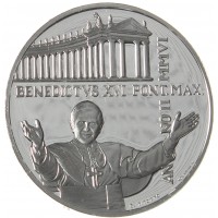 Монета Ватикан 10 евро 2006 350 лет Колоннаде Святого Петра