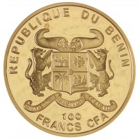 Монета Бенин 100 франков 2010 Конопля посевная