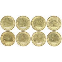 Китай набор 8 монет 1 юань 2008 XXIX летние Олимпийские игры в Пекине 2008
