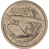 США 1 доллар 2024 Стальной плуг - Иллинойс