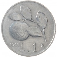 Монета Италия 1 лира 1949