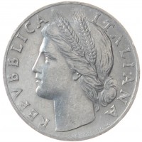 Монета Италия 1 лира 1949