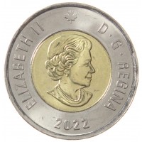 Монета Канада 2 доллара 2022 50 лет Суперсерии СССР — Канада Цветная