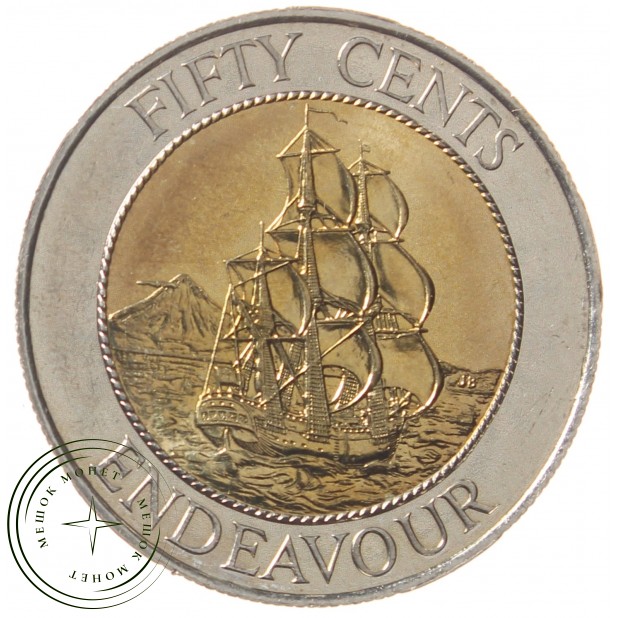 Новая Зеландия 50 центов 1994 Эндевор